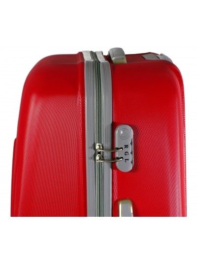 Duża walizka na kółkach MAXIMUS 222 ABS czerwona